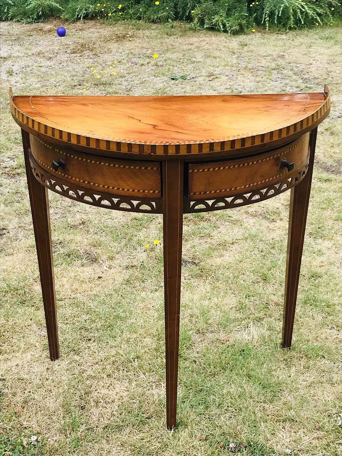 Early 20c Inlaid Side Table