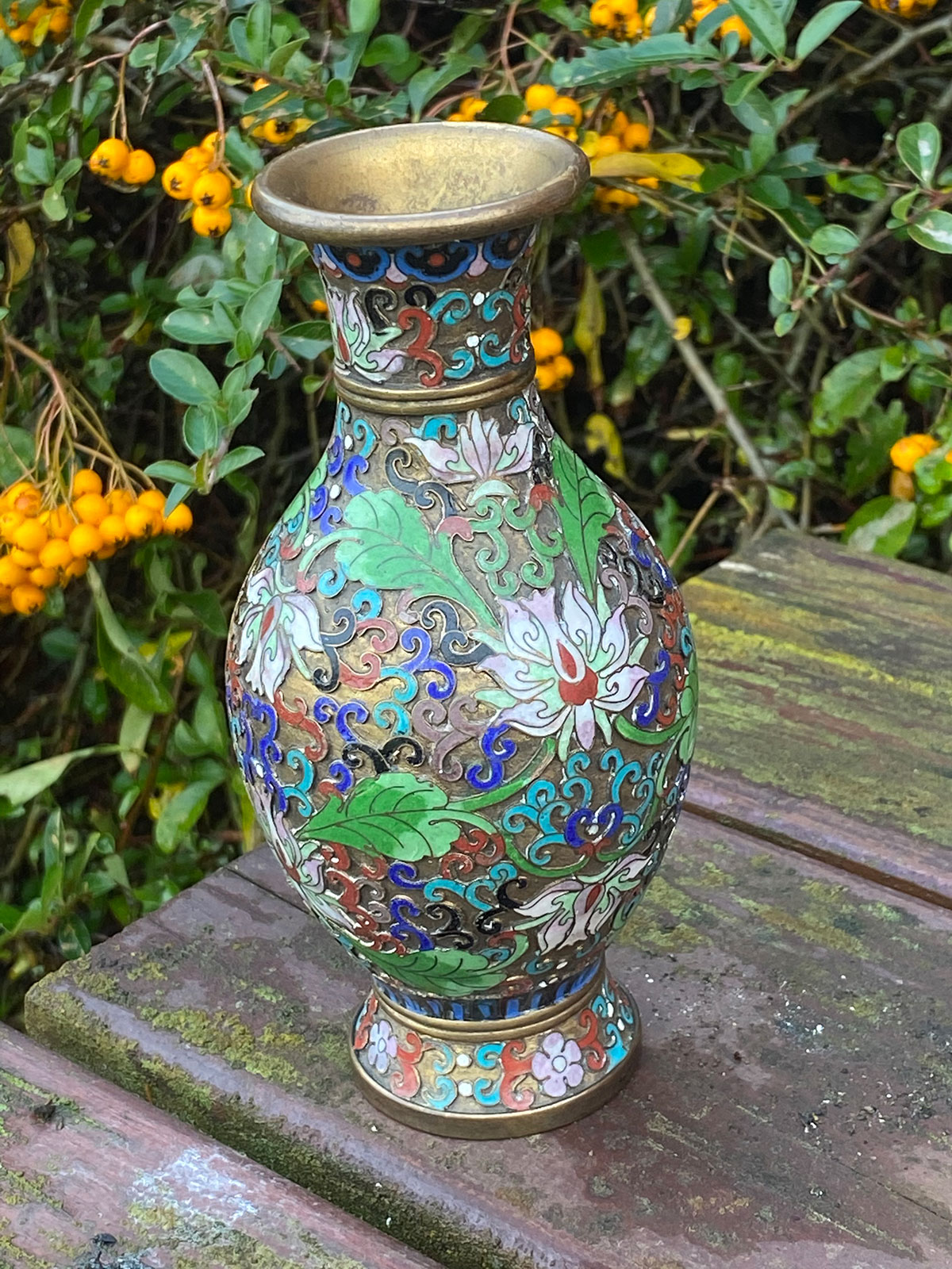 Chinese Champleve Vase
