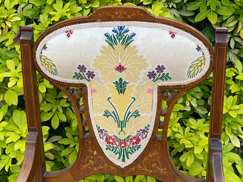 Edwardian Inlaid Mahogany Elbow Chair