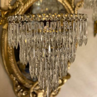 Four Tier Crystal Chandelier (one of pair)