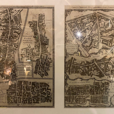 Pair of Very Old London Maps - Framed
