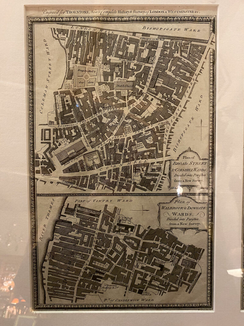Pair of Very Old London Maps - Framed