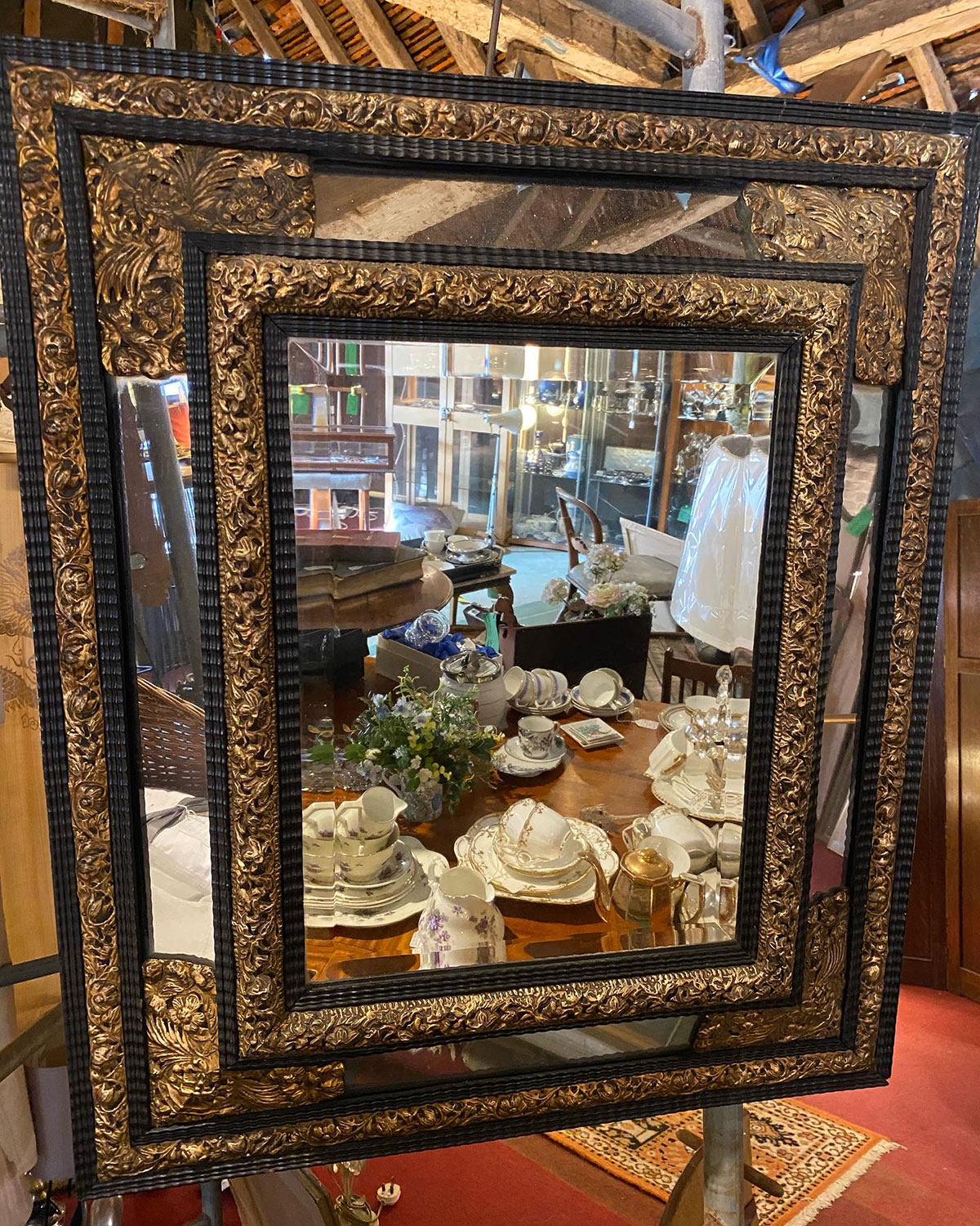 Victorian Bevelled Cushion Mirror