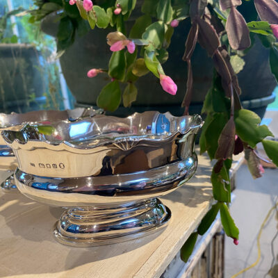 Pair of Solid Silver Oval Bowls