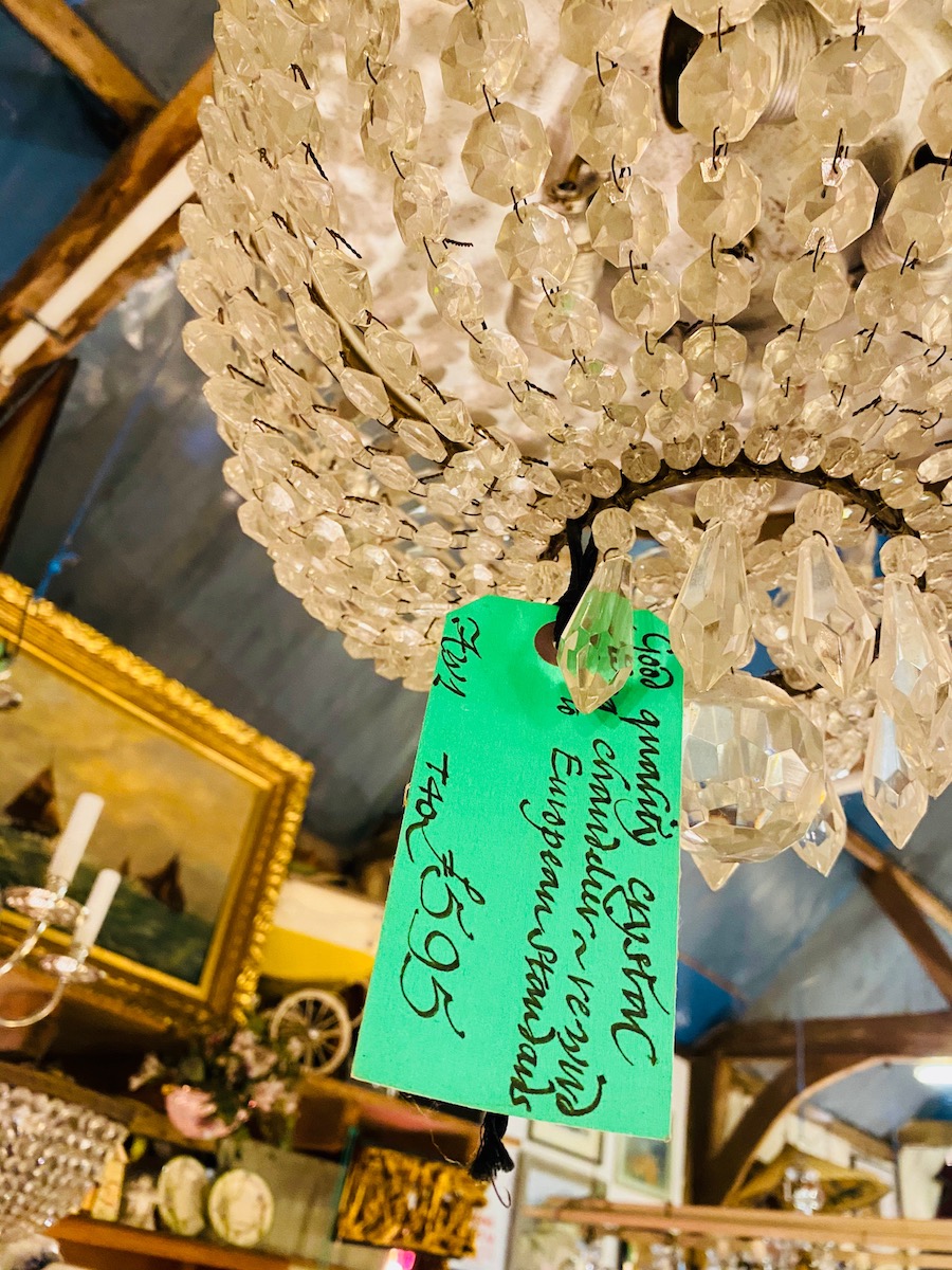 small Edwardian bag chandelier