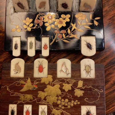 Pair of Japanese Whist Markers