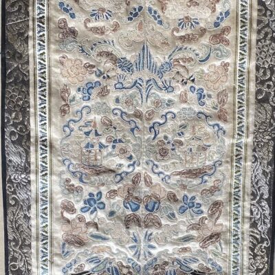 19c Chinese Embroidered Panel