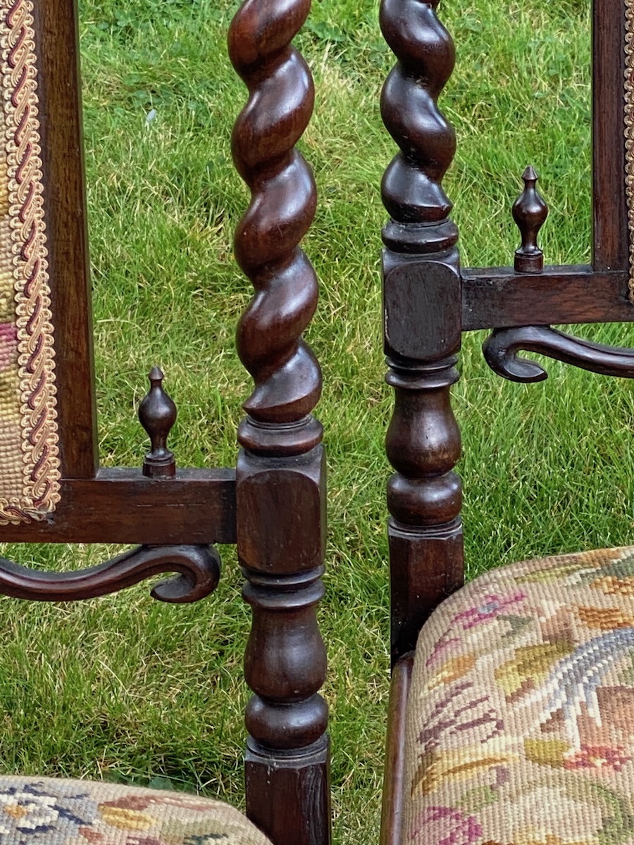 Victorian Pair Of Walnut Side Chairs - The Antiques Warehouse The ...