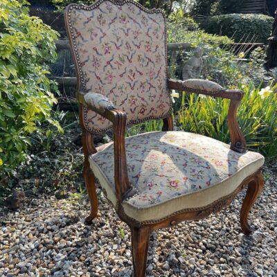 French Style Elbow Chair with Cabriole Legs