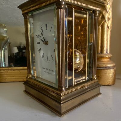 GARRARD Eight Day Gilt Metal Striking Carriage Clock
