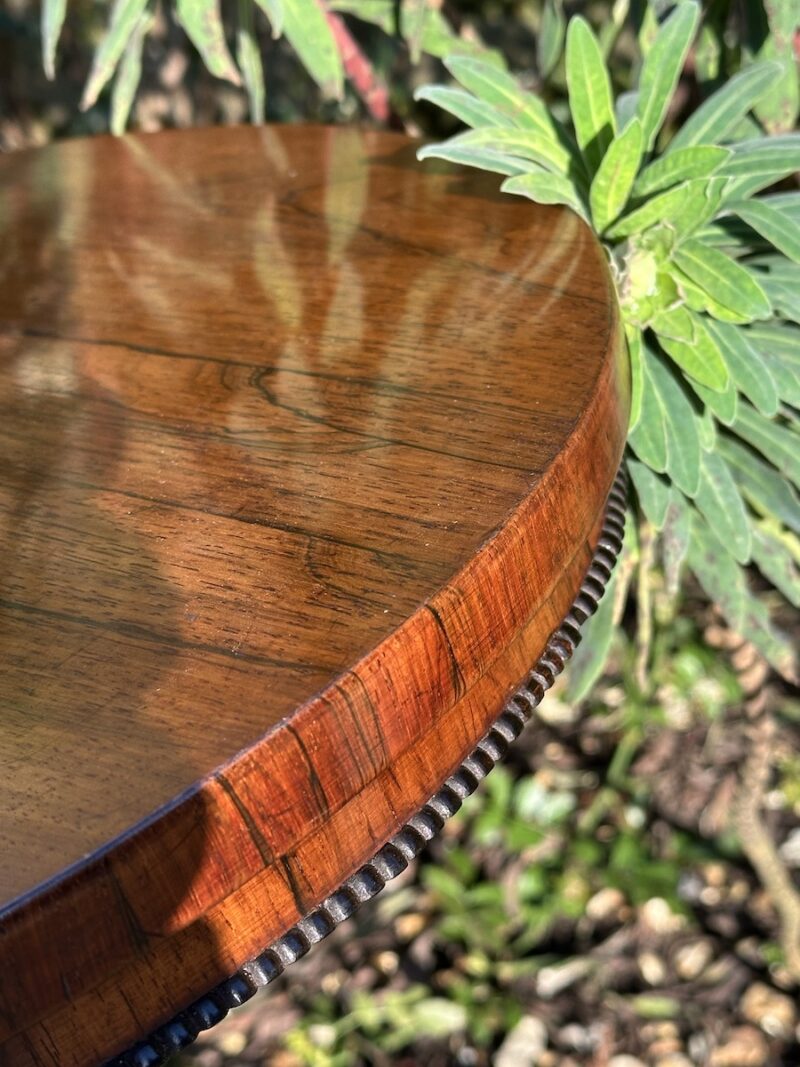 William IV Rosewood Circular Occasional Table - Image 3