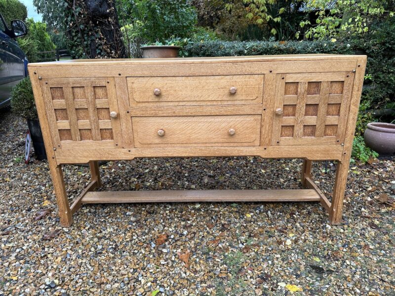 ARTS & CRAFTS Cotswold School Solid Oak Dining Suite - Image 4