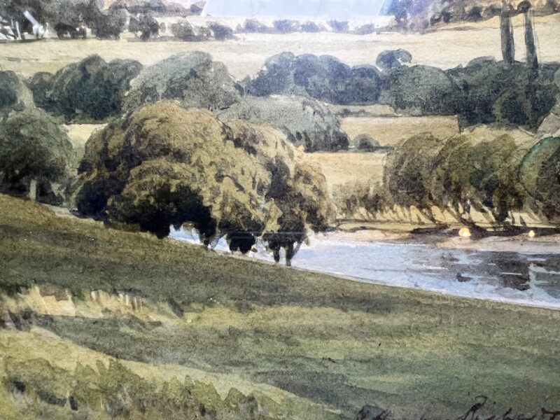 HENRY HUGHES RICHARDSON Original Signed Watercolour ‘In The Valley of The Thames’ - Image 4
