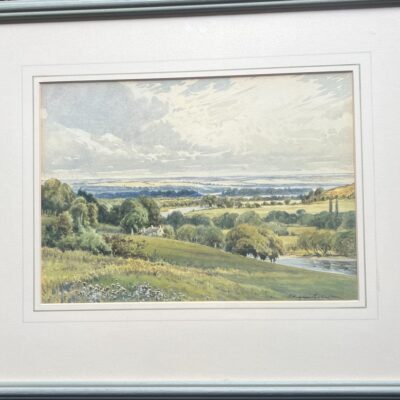 HENRY HUGHES RICHARDSON Original Signed Watercolour ‘In The Valley of The Thames’