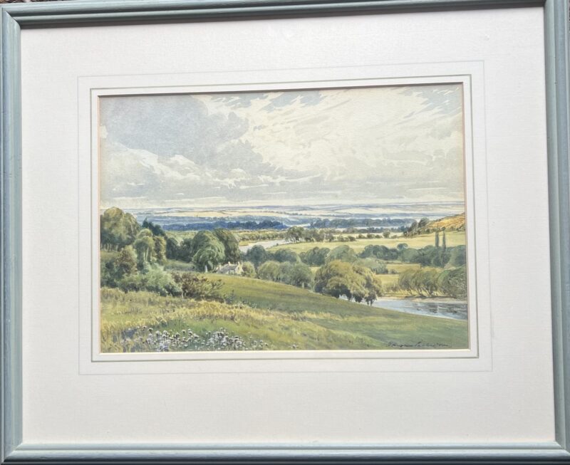 HENRY HUGHES RICHARDSON Original Signed Watercolour ‘In The Valley of The Thames’