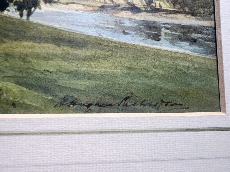 HENRY HUGHES RICHARDSON Original Signed Watercolour ‘In The Valley of The Thames’ - Image 6