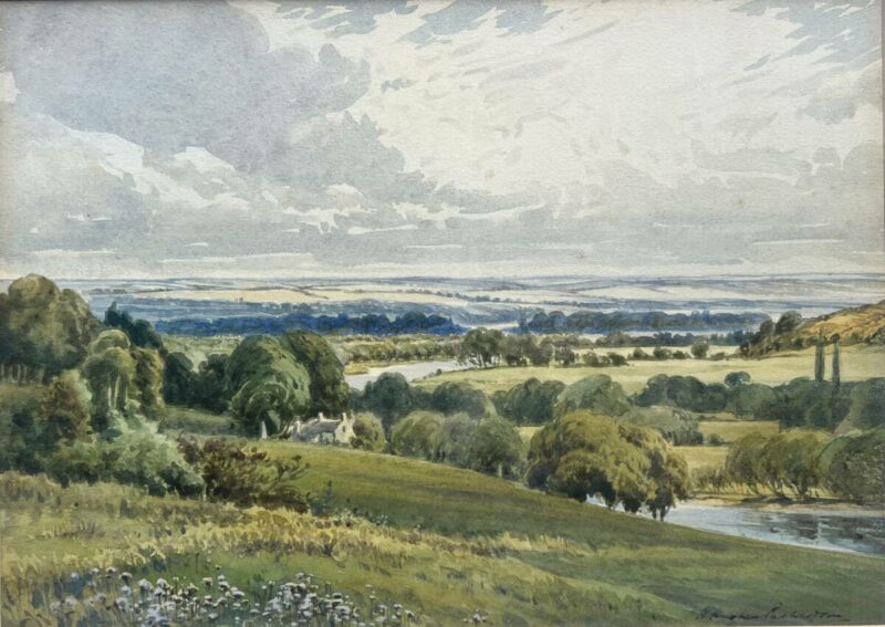 HENRY HUGHES RICHARDSON Original Signed Watercolour ‘In The Valley of The Thames’ - Image 2
