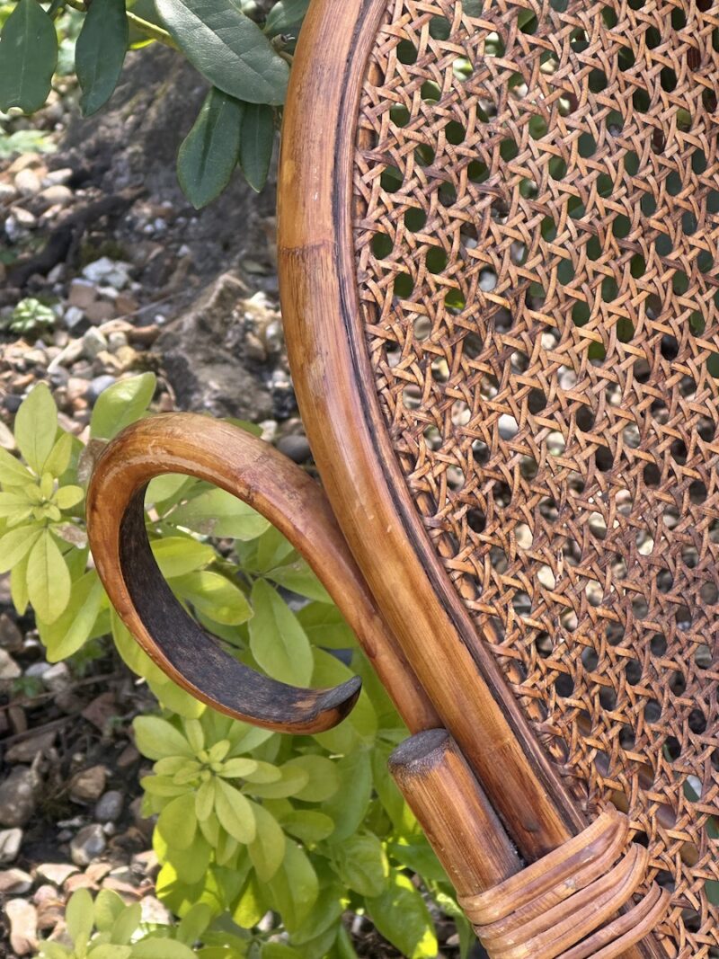 Late 19c Colonial Child’s Caned & Bamboo Rocking Chair - Image 2