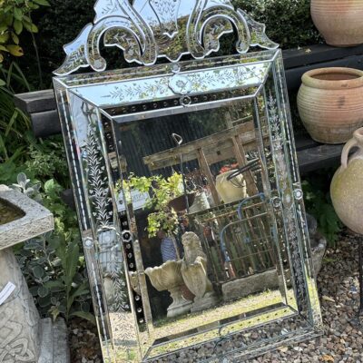 Venetian Style Etched Cushion Mirror