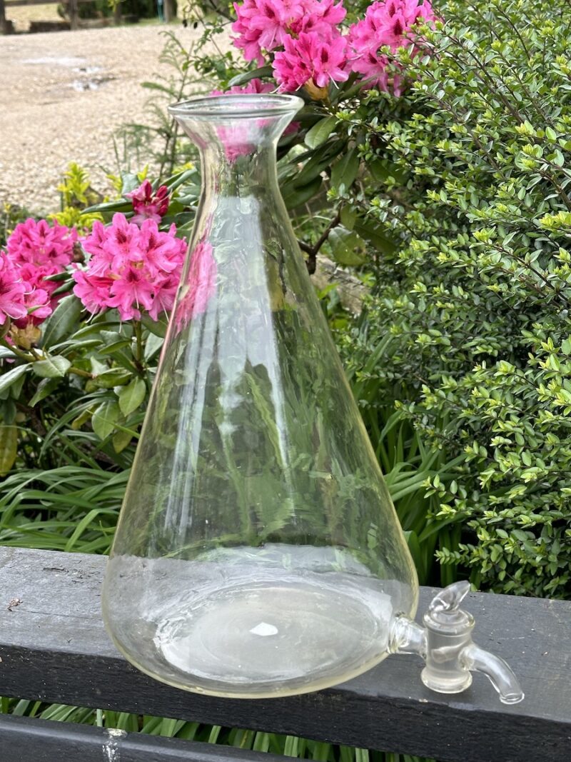 FIRMASIL Large Vintage Chemist’s Conical Flask with Tap