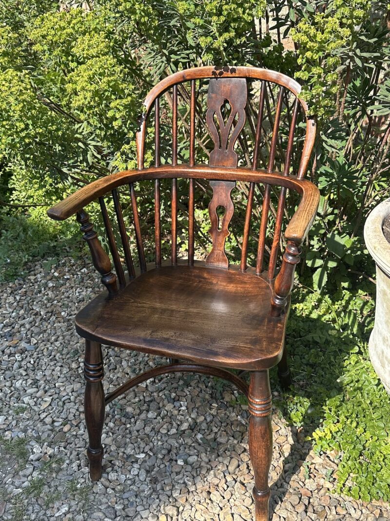 FREDERICK WALKER 19c Elm & Ash Windsor Armchair - Image 2