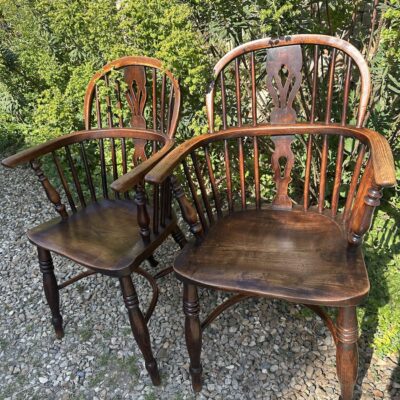 FREDERICK WALKER 19c Elm & Ash Windsor Armchair