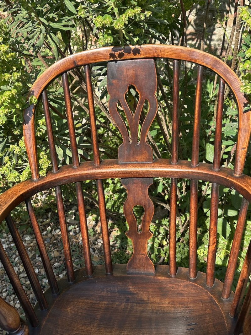 FREDERICK WALKER 19c Elm & Ash Windsor Armchair - Image 3