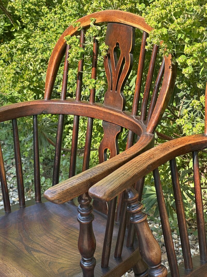 FREDERICK WALKER 19c Elm & Ash Windsor Armchair - Image 4