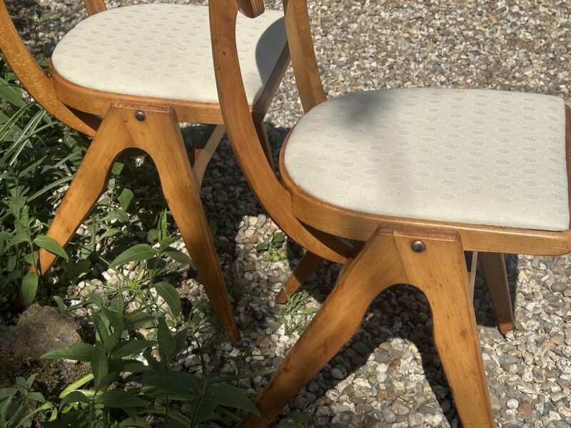 Pair of Mid-Century Polish 'Boomerang' Chairs - Image 3