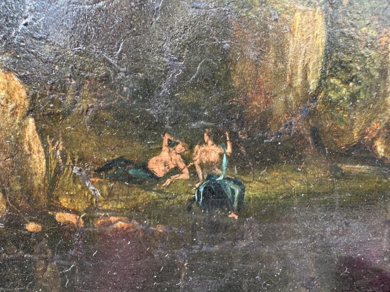 18c Original Oil on Board in Original Gilt Frame - Image 3