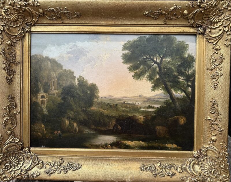 18c Original Oil on Board in Original Gilt Frame
