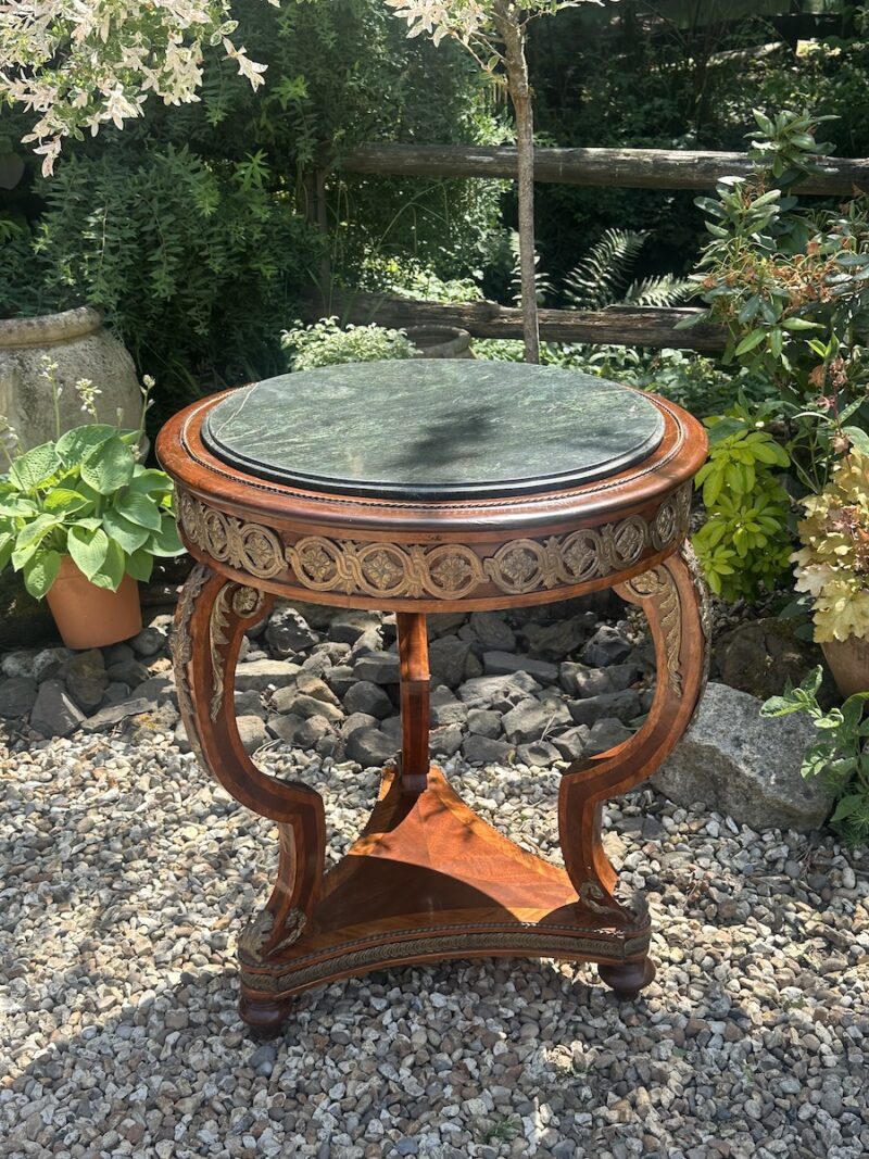 French Ormolu Mounted Circular Marble Topped Guèridon