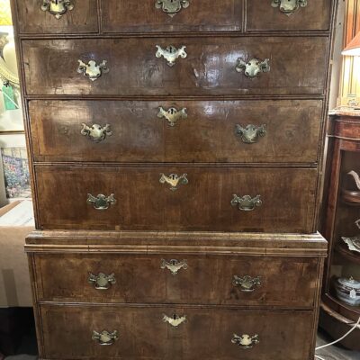 George I Walnut Chest on Chest