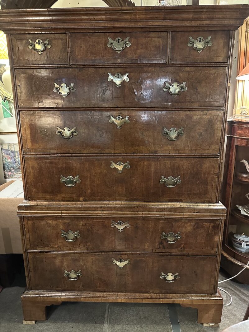 George I Walnut Chest on Chest