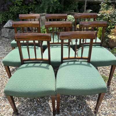 Set of 8 Mahogany Cross-banded in Rosewood Dining Chairs