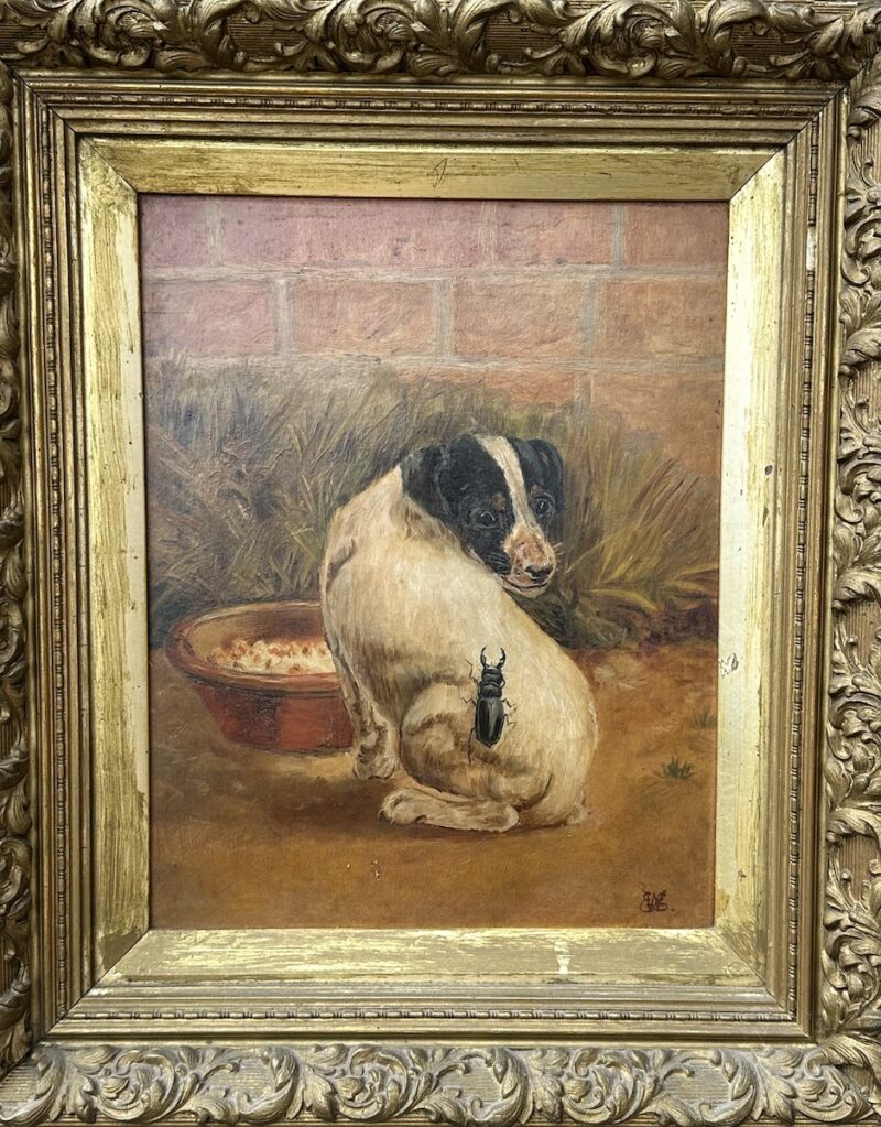 Victorian Oil Painting on Board in Original Gilt Frame