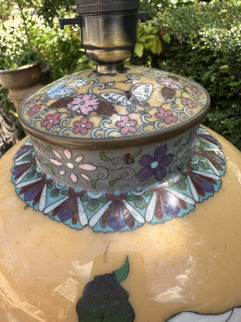 Chinese Cloisonné Lamp - Image 2