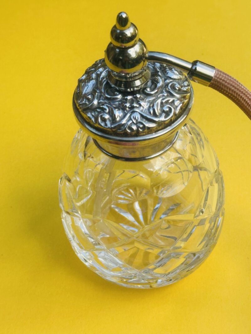 Sterling Silver Topped, Cut Crystal Perfume Atomiser - Image 2