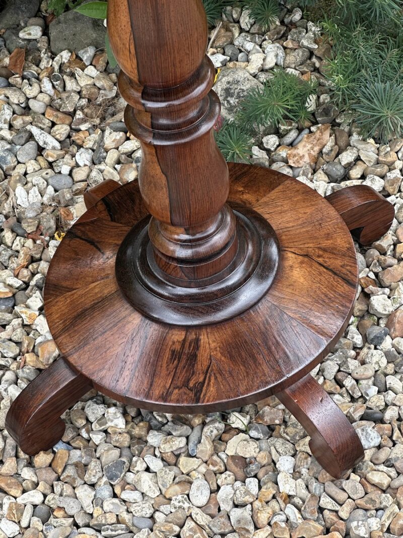 William IV Rosewood Hexagonal Top Pedestal Games Table - Image 2