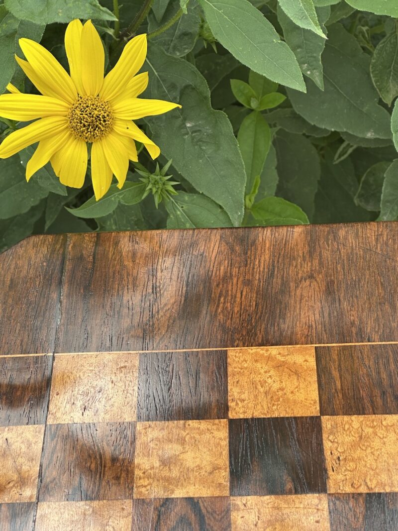William IV Rosewood Hexagonal Top Pedestal Games Table - Image 3