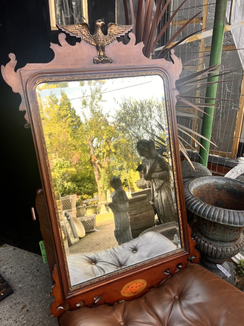 Georgian Mirror with Gilded Ho Ho Bird Finial