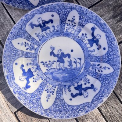 Chinese Late 19c Kangxi Style Plate