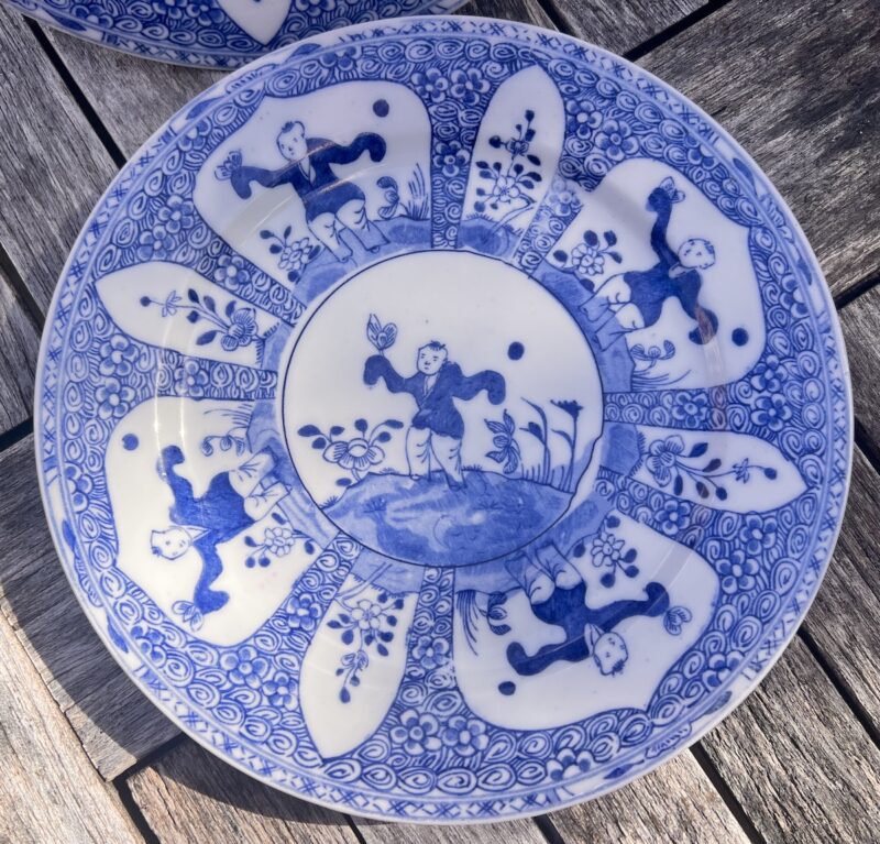 Chinese Late 19c Kangxi Style Plate