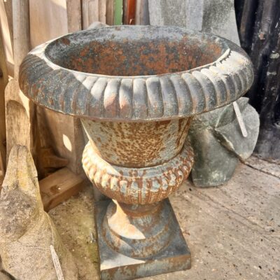 Pair of Victorian Cast Iron Urns