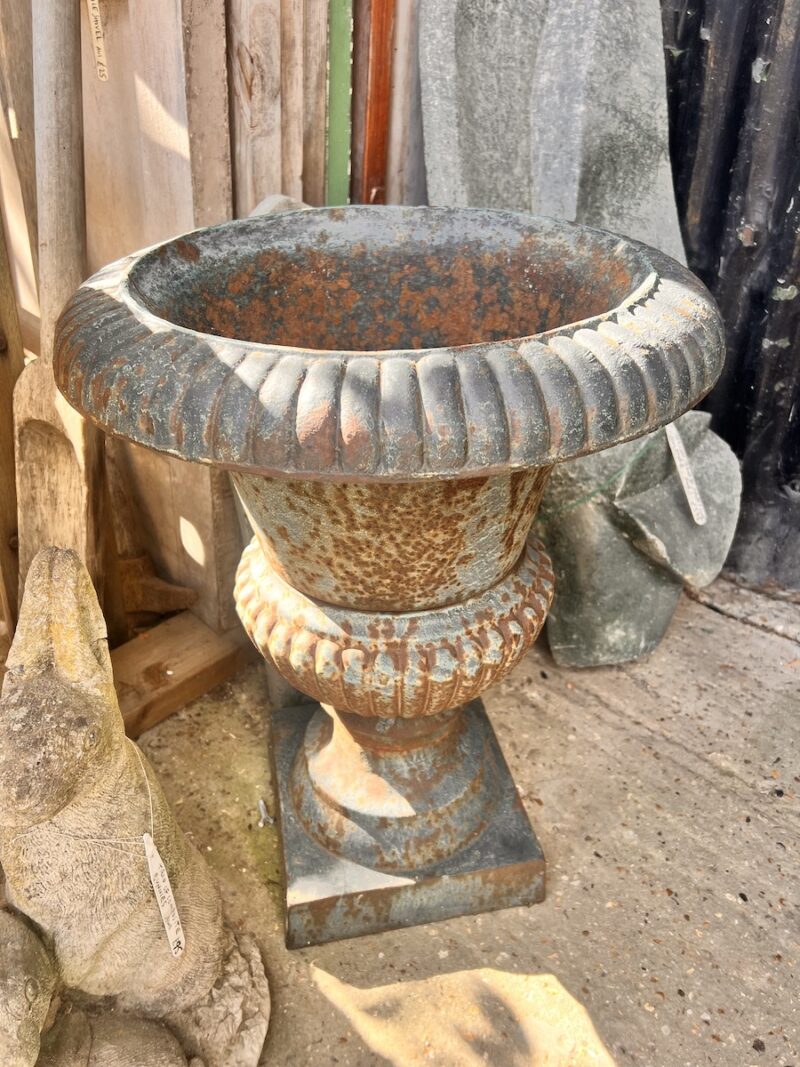 Pair of Victorian Cast Iron Urns