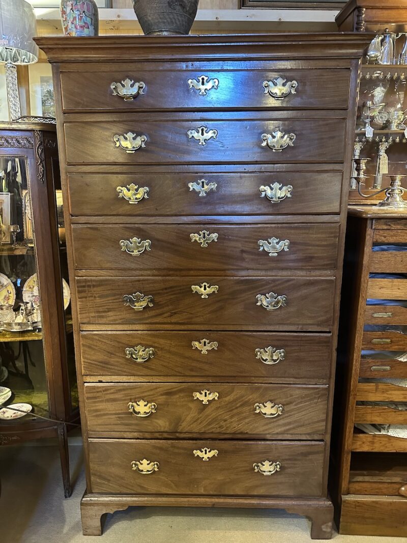 George II Mahogany Tall Chest of Drawers