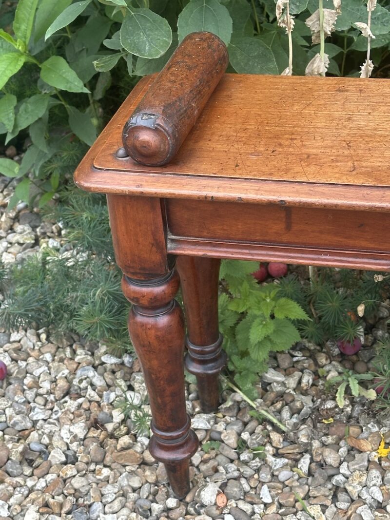 William IV Mahogany Bench / Window Seat with Turned Legs - Image 2