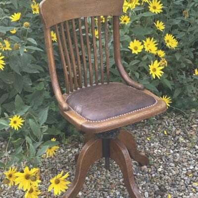 Edwardian Oak Swivelling Desk Chair