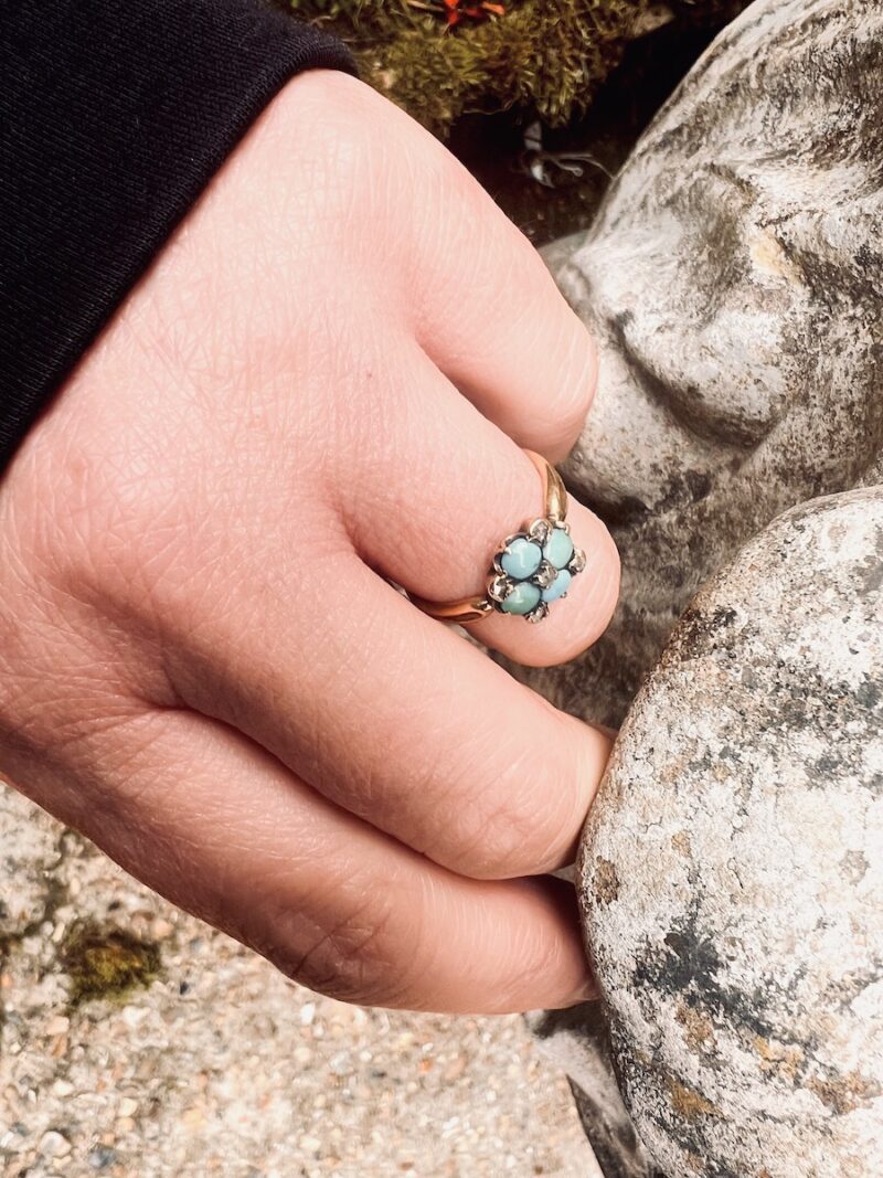 Gold, Diamond & Turquoise Ring - Image 4