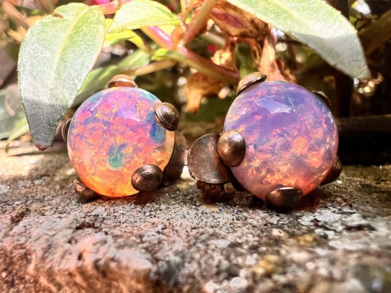 Opal Vintage Clip-On Earrings